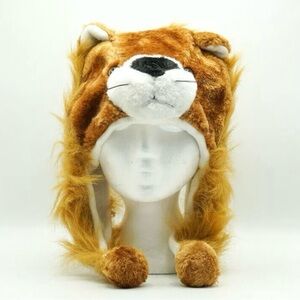 Children’s lion animal winter warm plush hat